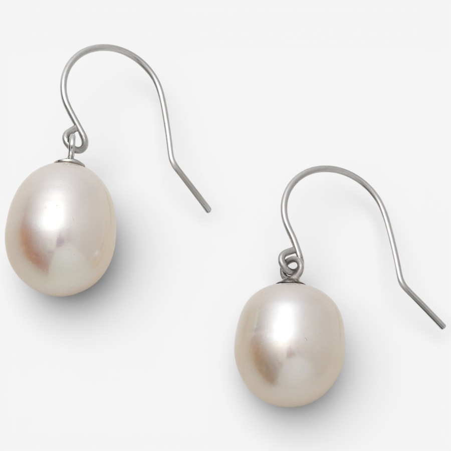 Image 115766.jpg, Product 115-766 / Price $99.99, Roz Kwan Sterling Silver 11mm-12mm White Drop Freshwater Pearl Earrings from Roz Kwan Jewellery Collection on TSC.ca's Jewellery department