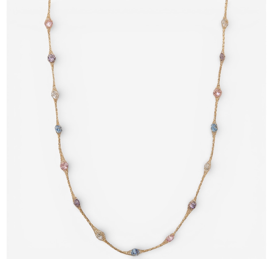 Image 115778_MTI.jpg, Product 115-778 / Price $329.99, Trugold 10K Yellow Gold Tuscan Cubic Zirconia Crochet Primavera Necklace from TruGold on TSC.ca's Jewellery department