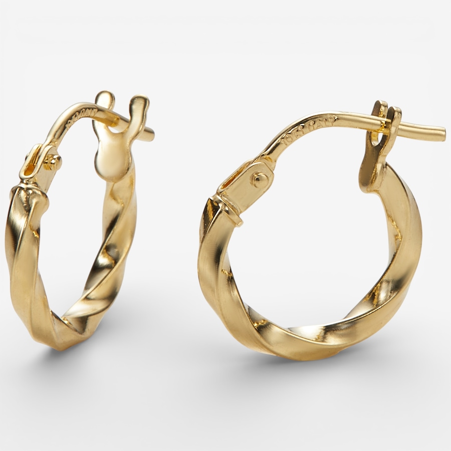 Image 115779.jpg, Product 115-779 / Price $99.88, Trugold 10K Yellow Gold 10mm Fiocco Hoop Earrings from TruGold on TSC.ca's Jewellery department
