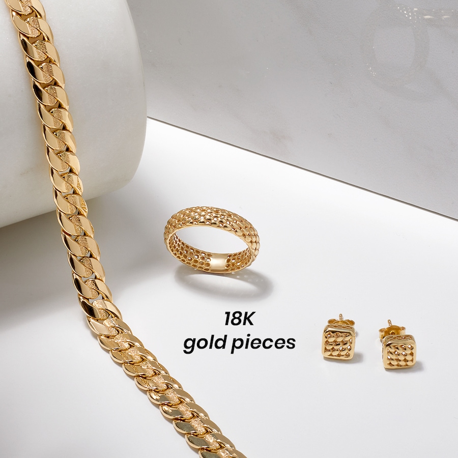 Image 115784_ALTMORE100.jpg, Product 115-784 / Price $1,499.99, Uno A Erre 18K Yellow Gold Solid Mesh Ring from UnoAErre Jewellery on TSC.ca's Jewellery department