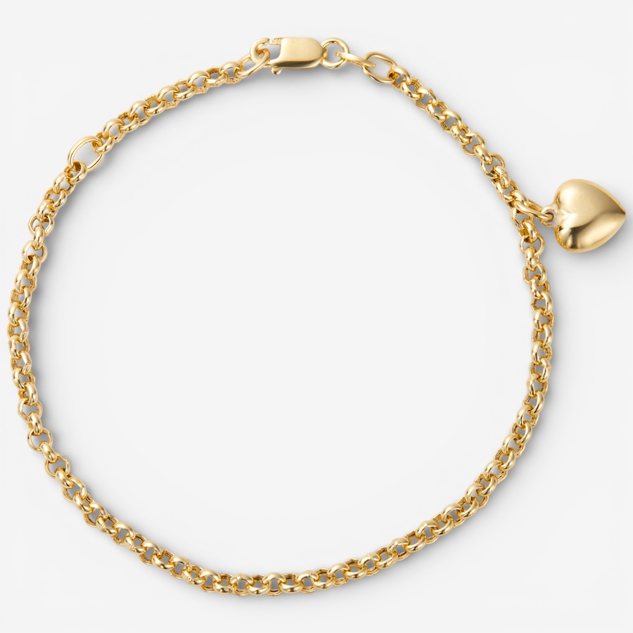 Image 115790.jpg, Product 115-790 / Price $1,349.99, Uno A Erre 18K Yellow Gold Rolo Bracelet with Heart Charm from UnoAErre Jewellery on TSC.ca's Jewellery department