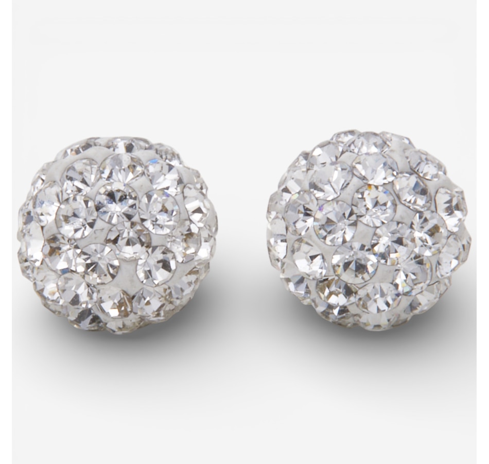 Image 115802.jpg, Product 115-802 / Price $239.99, Uno A Erre 18K White Gold Crystal Ball Stud Earrings from UnoAErre Jewellery on TSC.ca's Jewellery department