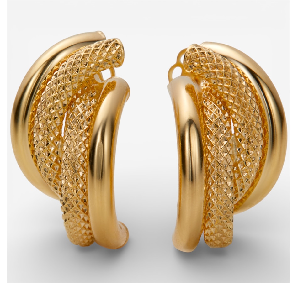 Image 115803.jpg, Product 115-803 / Price $749.99, Uno A Erre 18K Yellow Gold Multi-Textured Earrings from UnoAErre Jewellery on TSC.ca's Jewellery department