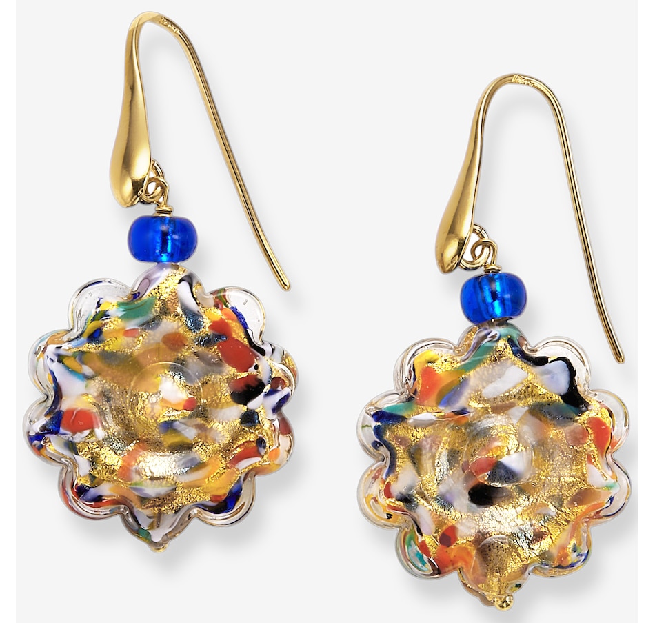Image 115852.jpg, Product 115-852 / Price $89.99, Il Murano di Francesca Sterling Silver/18K Gold Plate Carnevale Flower Earrings from Il Murano Di Francesca on TSC.ca's Jewellery department