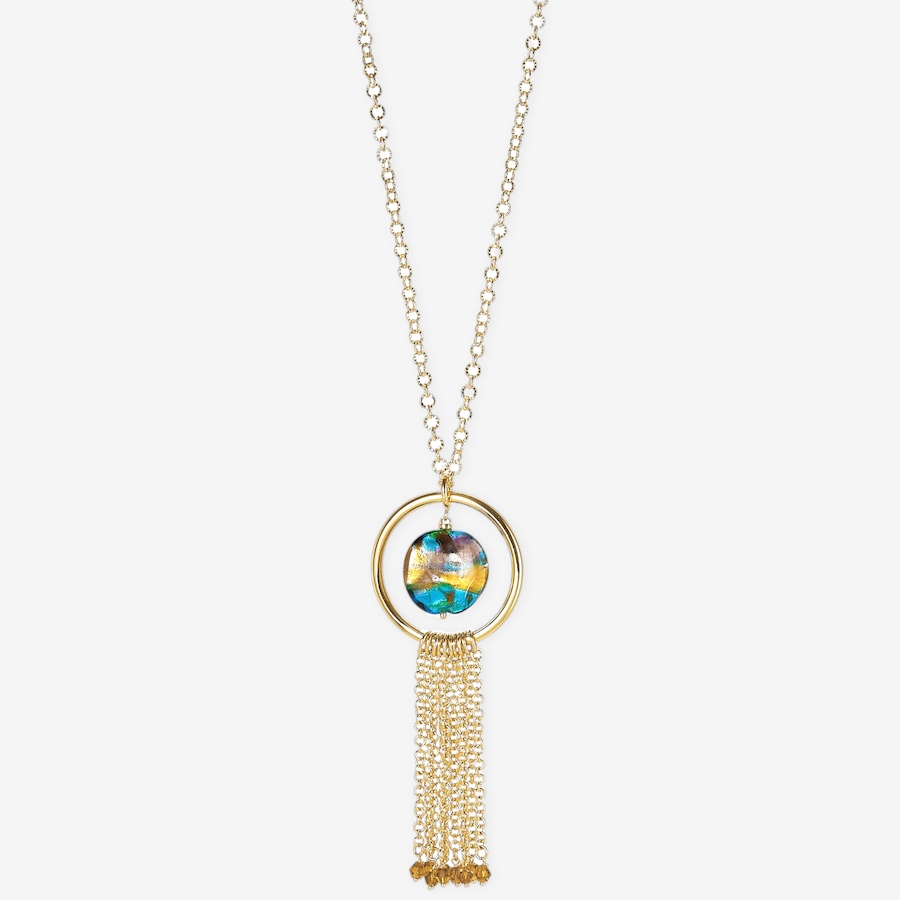 Image 115859.jpg, Product 115-859 / Price $179.99, Il Murano di Francesca Murano 18K Yellow Gold Plate Dancing Disc Necklace with Tassel from Il Murano Di Francesca on TSC.ca's Jewellery department