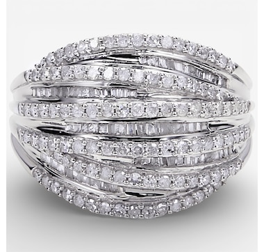 Colours of Diamonds Sterling Silver 1.00 ctw White Diamond Ring