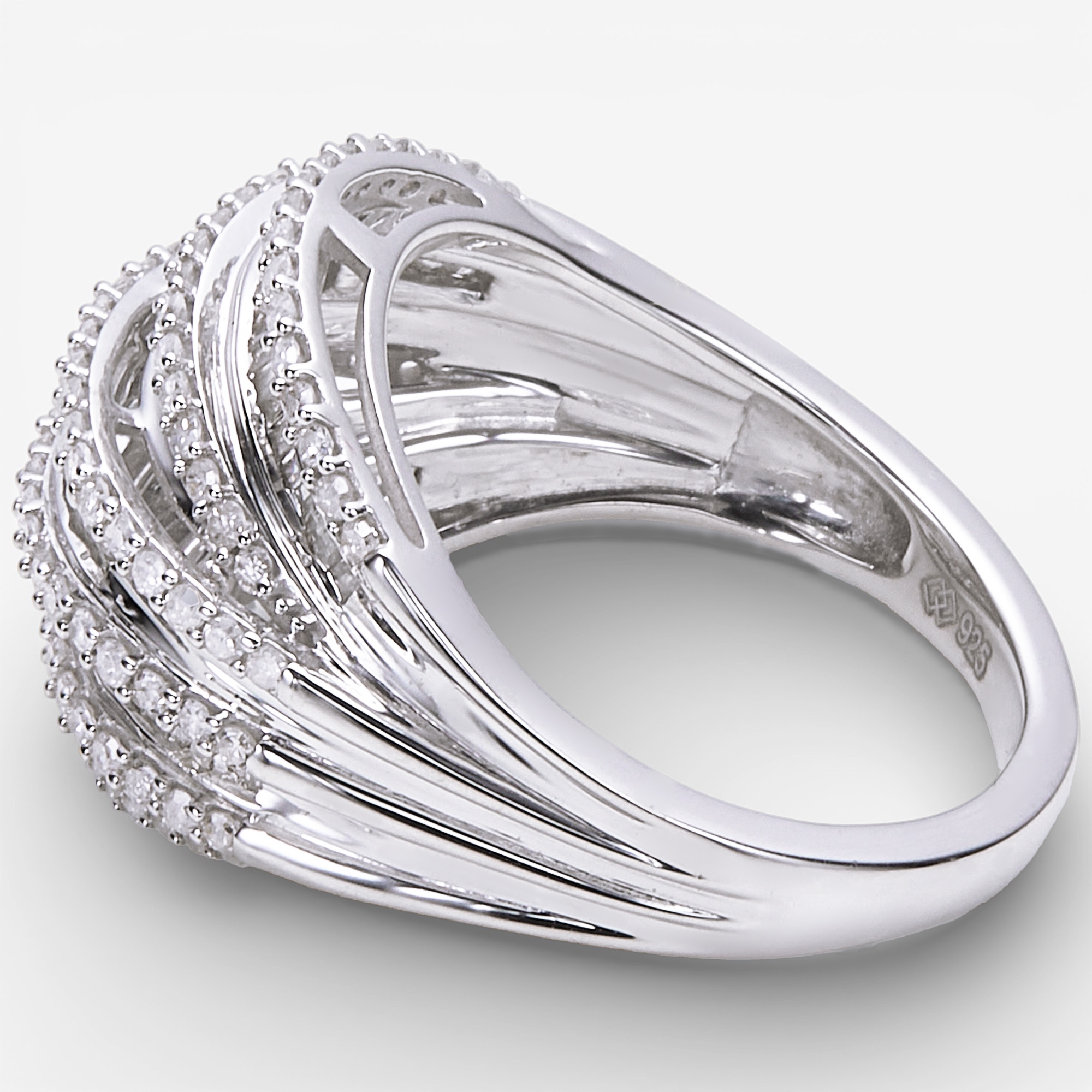 Colours of Diamonds Sterling Silver 1.00 ctw White Diamond Ring