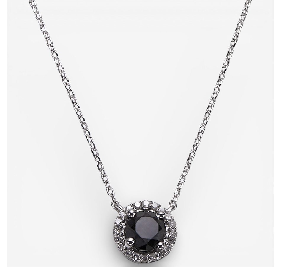 Image 115894.jpg, Product 115-894 / Price $249.99, Colours of Diamonds Sterling Silver 1.00ctw Black & White Diamond Pendant With Chain from Colours of Diamonds on TSC.ca's Jewellery department