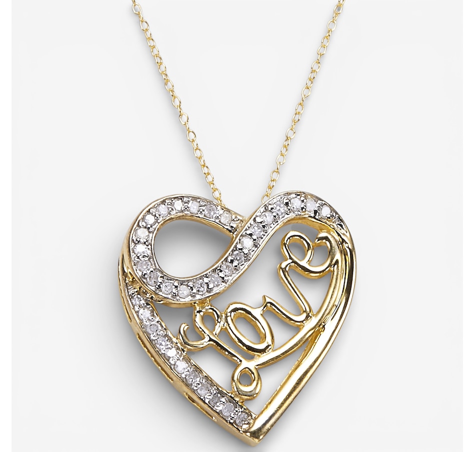 Image 115895.jpg, Product 115-895 / Price $99.99, Colours of Diamonds Sterling Silver 0.25 ctw White Diamonds Heart Pendant With Chain from Colours of Diamonds on TSC.ca's Jewellery department