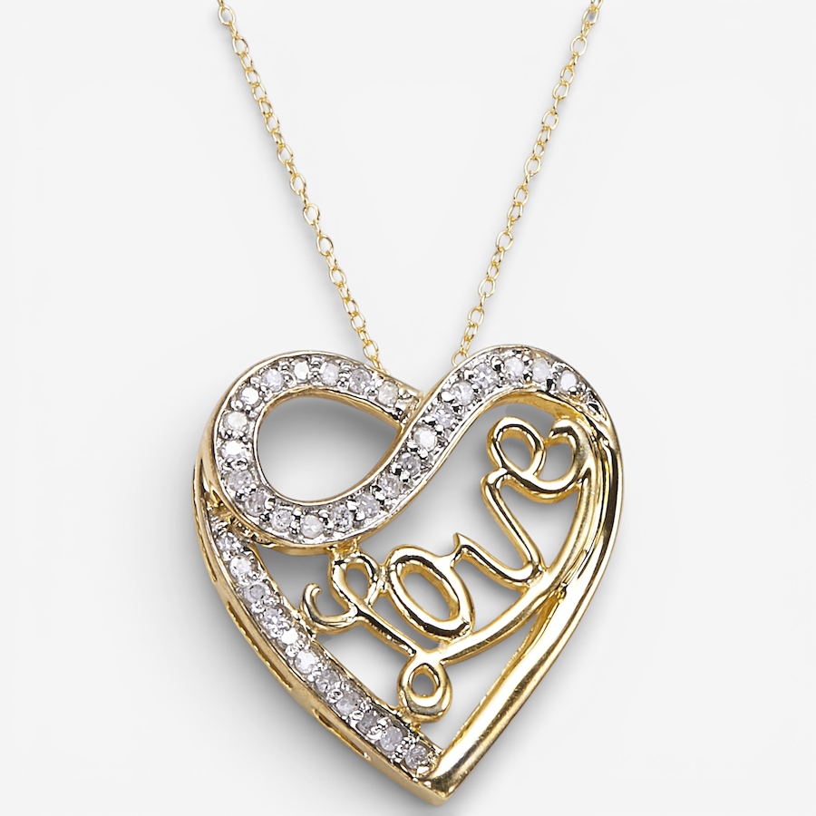 Image 115895.jpg, Product 115-895 / Price $89.99, Colours of Diamonds Sterling Silver 0.25 ctw White Diamonds Heart Pendant With Chain from Colours of Diamonds on TSC.ca's Jewellery department