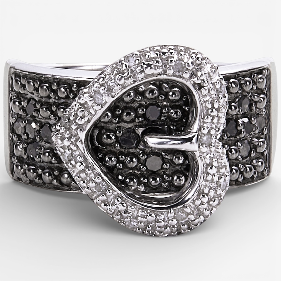 Image 115899.jpg, Product 115-899 / Price $429.99, Colours of Diamonds Sterling Silver 0.75 ctw Black & White Diamond Ring from Colours of Diamonds on TSC.ca's Jewellery department