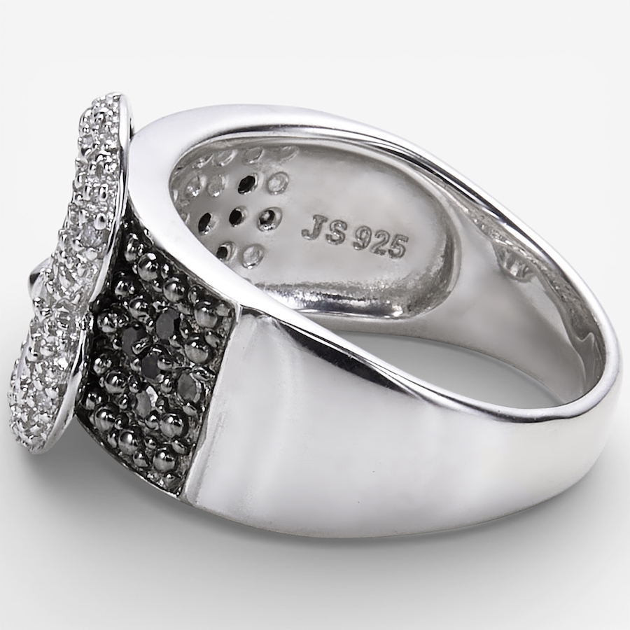 Image 115899_ALTMORE1.jpg, Product 115-899 / Price $429.99, Colours of Diamonds Sterling Silver 0.75 ctw Black & White Diamond Ring from Colours of Diamonds on TSC.ca's Jewellery department