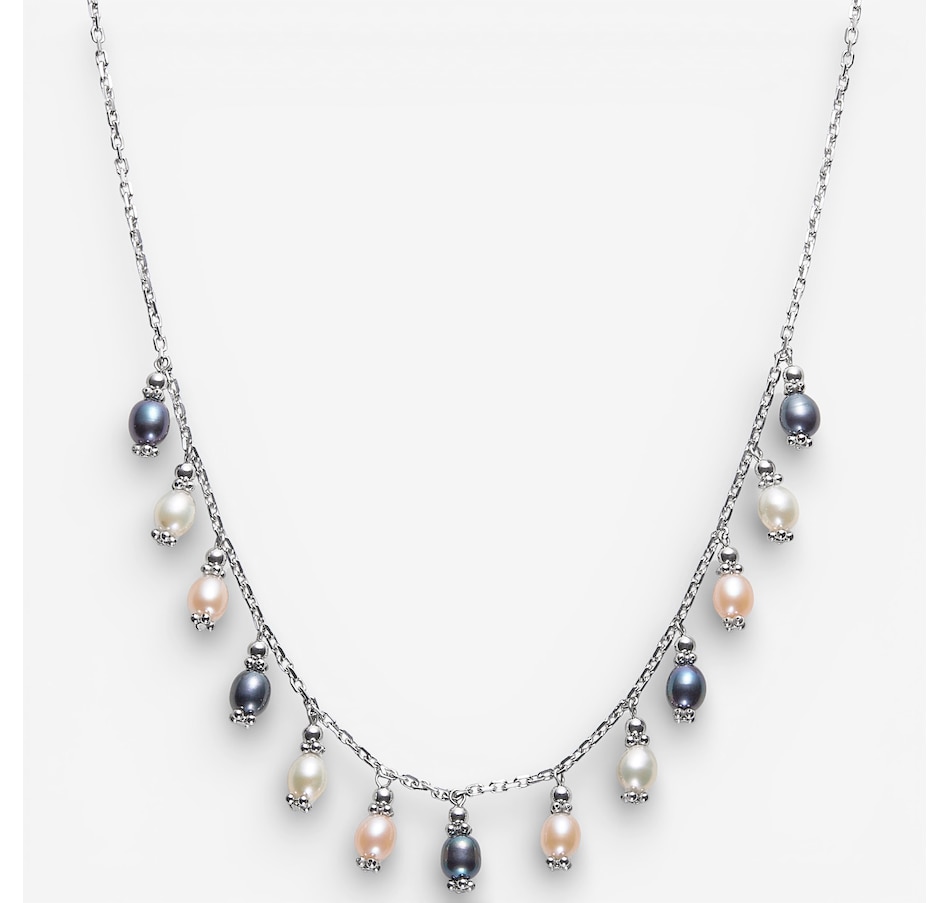 Image 115917.jpg, Product 115-917 / Price $59.99, Silver Gallery Sterling Silver Multi-Colour Pearl Necklace from Silver Gallery on TSC.ca's Jewellery department
