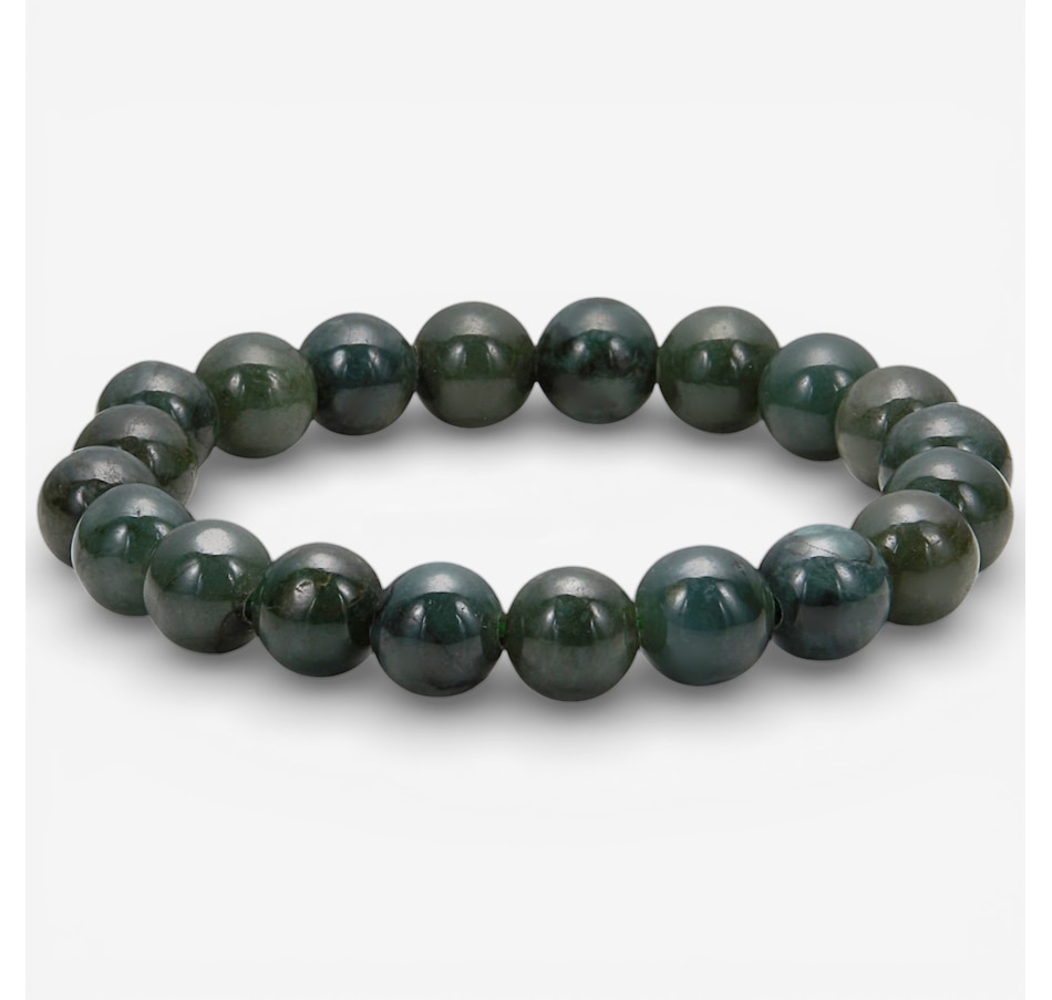 Image 115930.jpg, Product 115-930 / Price $149.99, Jade of Yesteryear Genuine Mix Green Jadiete Bead Stretch Bracelet from Jade of Yesteryear on TSC.ca's Jewellery department