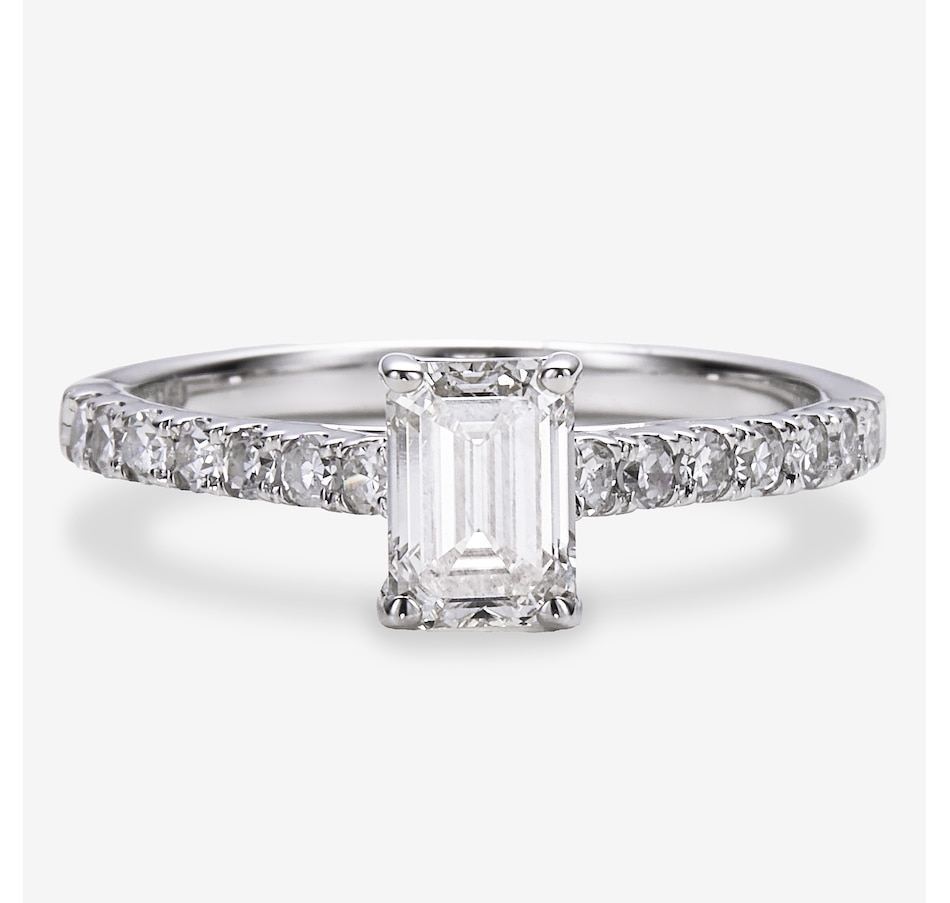 Image 115943.jpg, Product 115-943 / Price $1,499.99, EVERA Diamonds 14K White Gold 1.25ctw Emerald Cut Diamond Ring from Evera Diamonds on TSC.ca's Jewellery department