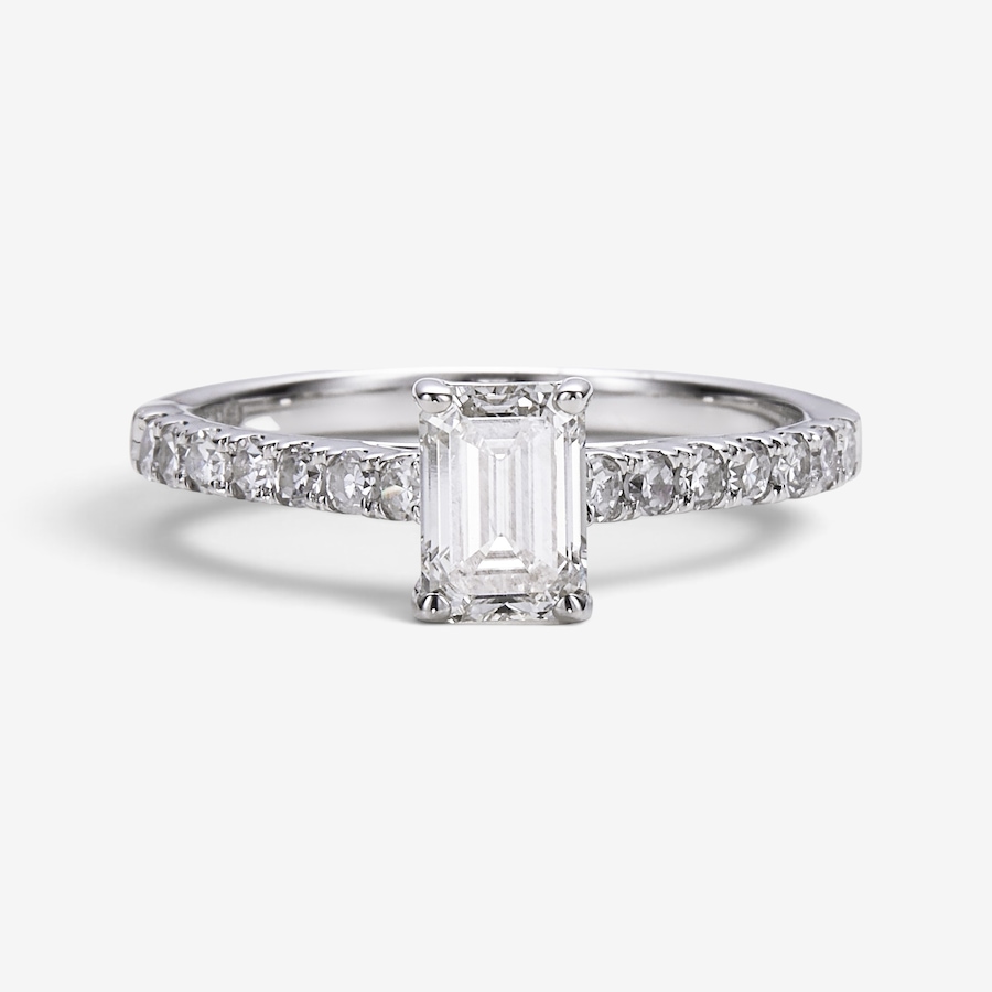 Image 115943.jpg, Product 115-943 / Price $2,299.99, EVERA Diamonds 14K White Gold 1.25ctw Emerald Cut Diamond Ring from Evera Diamonds on TSC.ca's Jewellery department