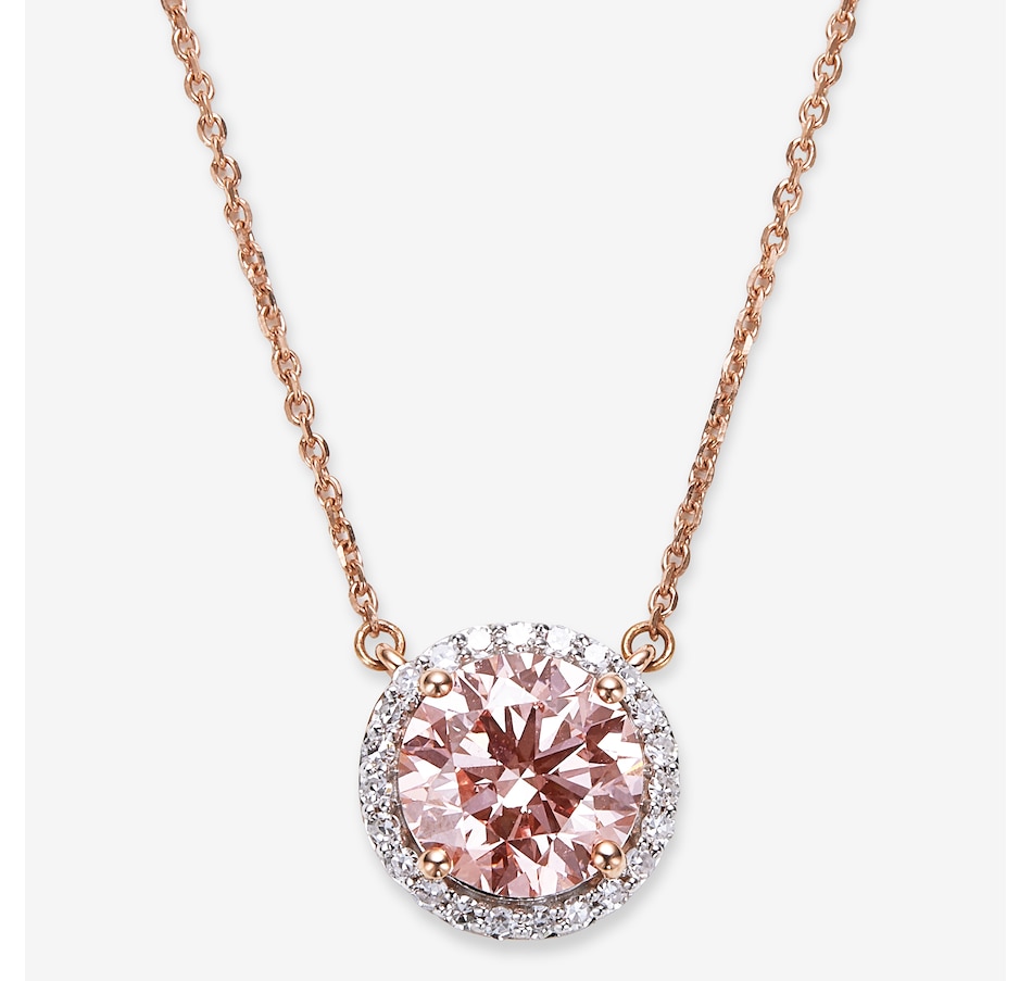 Image 115944.jpg, Product 115-944 / Price $4,499.99, EVERA Diamonds 14K Two Tone Gold 3.20ctw Round Pink & White Diamond Pendant Necklace from Evera Diamonds on TSC.ca's Jewellery department