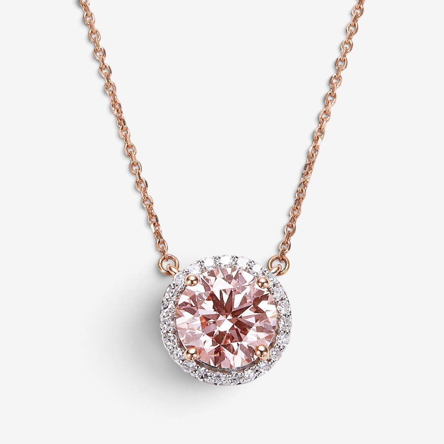 Image 115944.jpg, Product 115-944 / Price $5,299.99, EVERA Diamonds 14K Two Tone Gold 3.20ctw Round Pink & White Diamond Pendant Necklace from Evera Diamonds on TSC.ca's Jewellery department