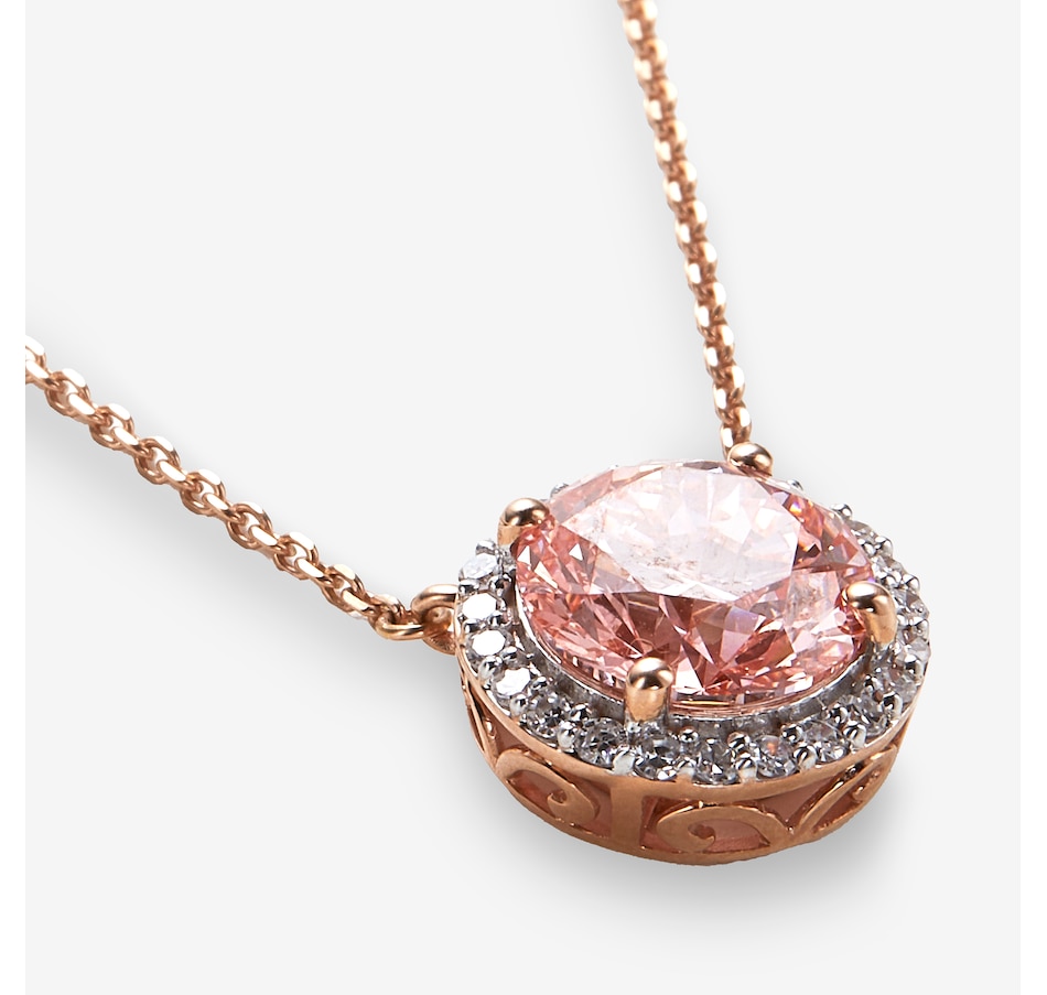 Image 115944_ALTMORE2.jpg, Product 115-944 / Price $4,499.99, EVERA Diamonds 14K Two Tone Gold 3.20ctw Round Pink & White Diamond Pendant Necklace from Evera Diamonds on TSC.ca's Jewellery department