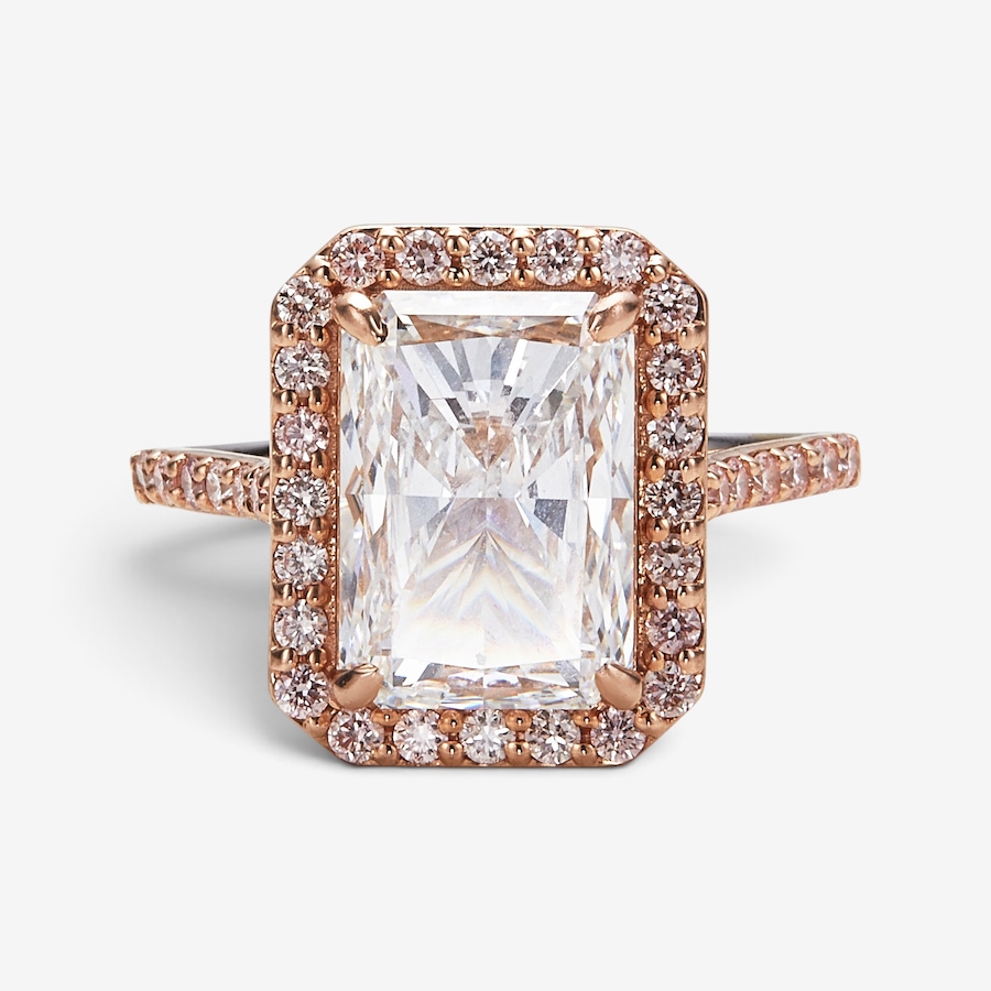 Image 115948.jpg, Product 115-948 / Price $9,299.99, EVERA Diamonds 14K Two Tone Gold 5.50ctw Radiant Pink & White Diamond Ring from Evera Diamonds on TSC.ca's Jewellery department
