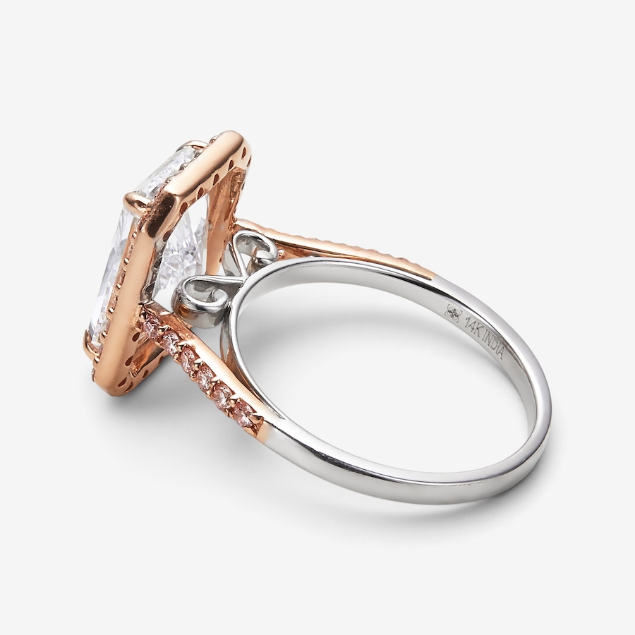Image 115948_ALTMORE1.jpg, Product 115-948 / Price $9,299.99, EVERA Diamonds 14K Two Tone Gold 5.50ctw Radiant Pink & White Diamond Ring from Evera Diamonds on TSC.ca's Jewellery department