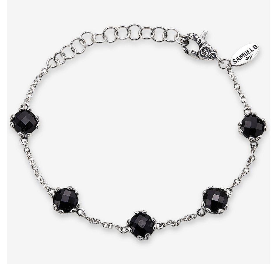 Image 115950_BSPIL.jpg, Product 115-950 / Price $199.99, Samuel B Collection Sterling Silver 7mm Round Birthstone Station Bracelet from Samuel B. Collection on TSC.ca's Jewellery department