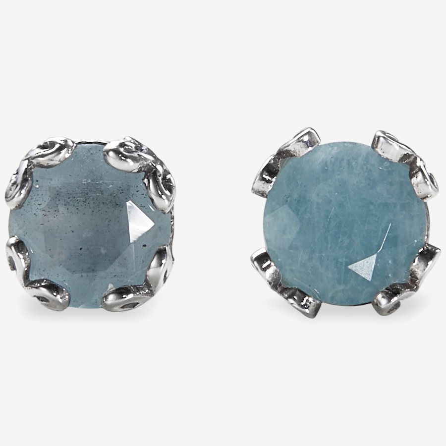 Image 115951_AQU.jpg, Product 115-951 / Price $89.99, Samuel B Collection Sterling Silver Round Shape Gemstone Stud Earrings from Samuel B. Collection on TSC.ca's Jewellery department