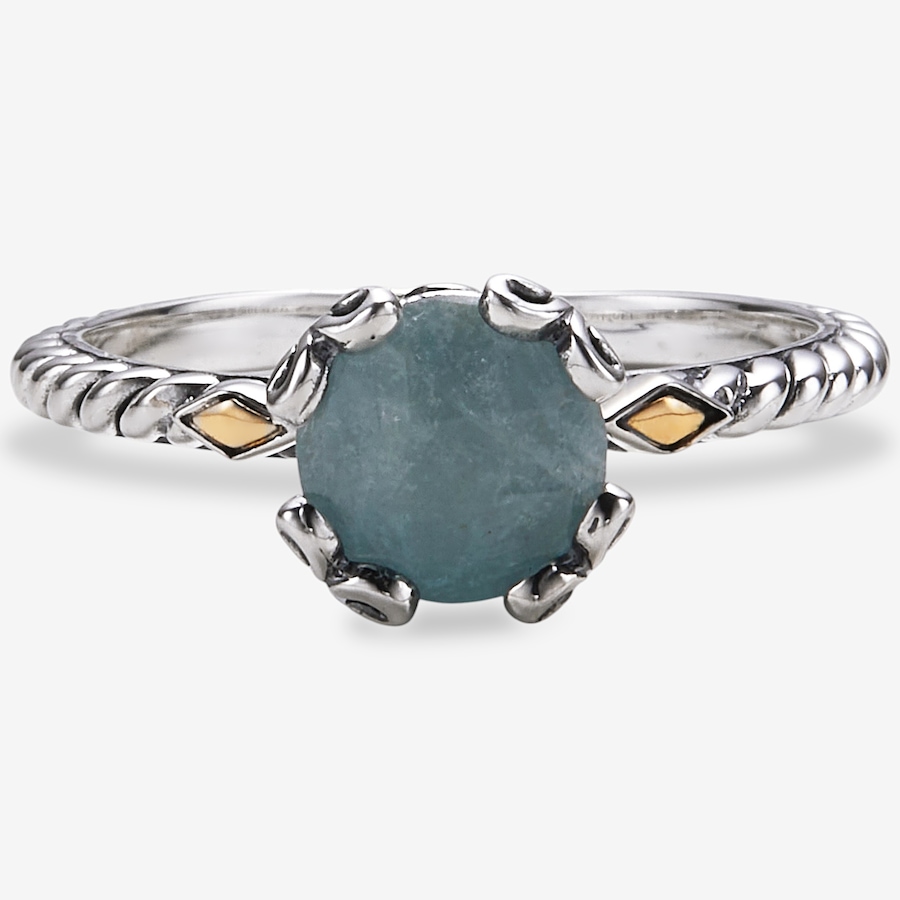 Image 115952_AQU.jpg, Product 115-952 / Price $89.99, Samuel B Collection Sterling Silver/18K Birthstone Ring from Samuel B. Collection on TSC.ca's Jewellery department