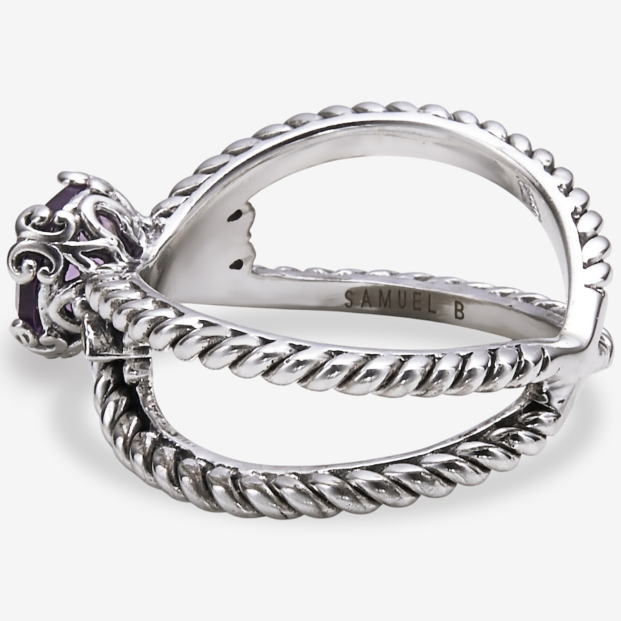 Image 115956_ALTMORE1.jpg, Product 115-956 / Price $129.99, Samuel B Collection Sterling Silver/18K "X" Design Birthstone Ring from Samuel B. Collection on TSC.ca's Jewellery department