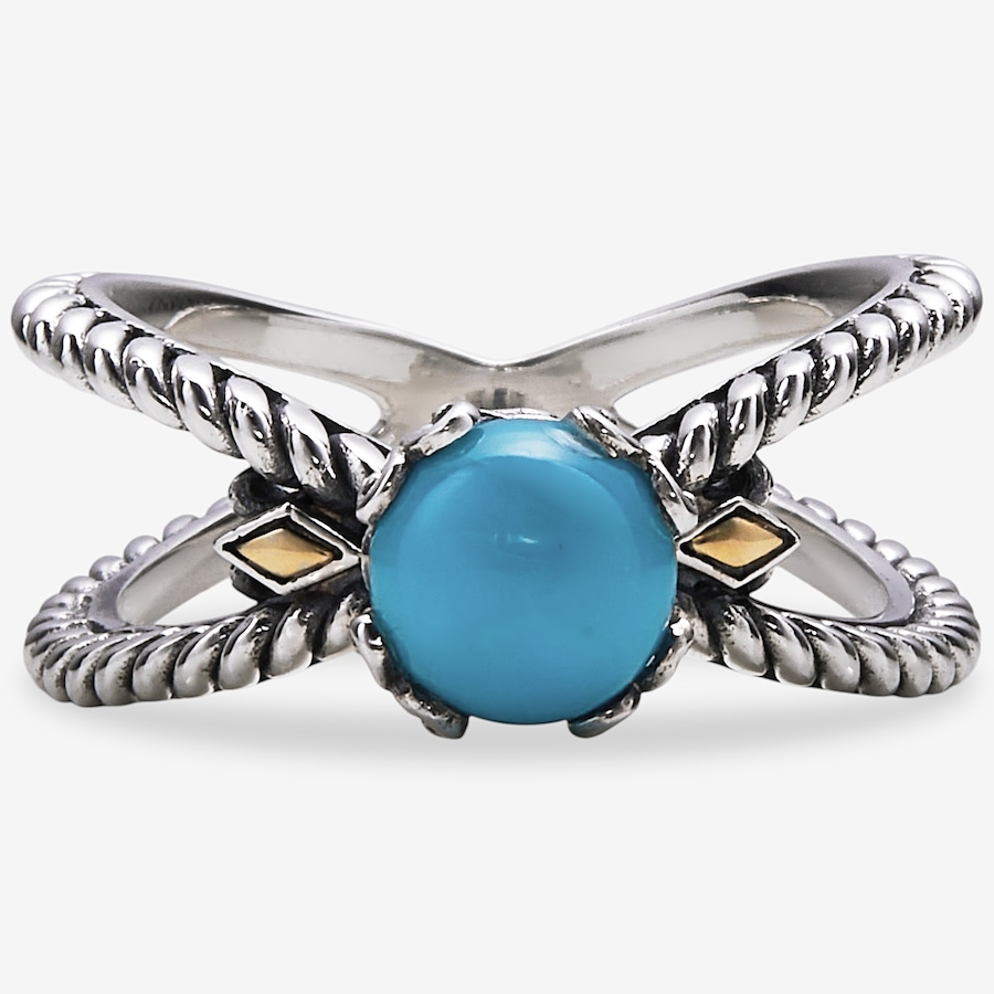 Image 115956_SBTRQ.jpg, Product 115-956 / Price $129.99, Samuel B Collection Sterling Silver/18K "X" Design Birthstone Ring from Samuel B. Collection on TSC.ca's Jewellery department