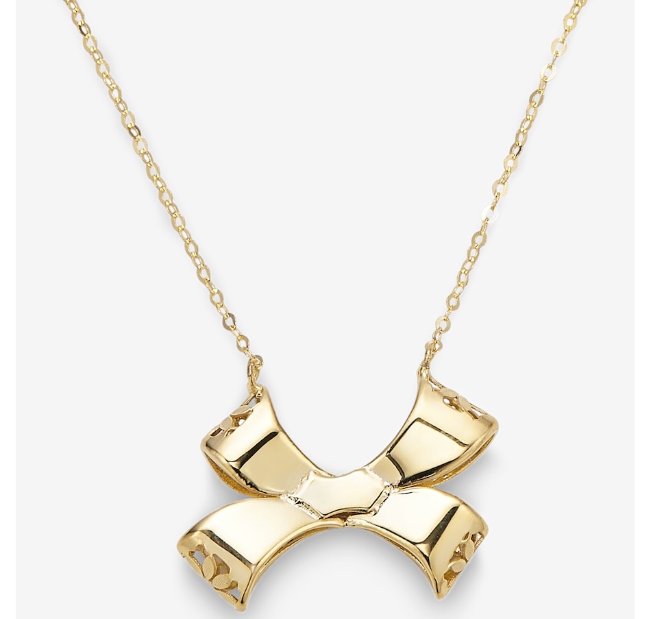 Image 115990_ALTMORE2.jpg, Product 115-990 / Price $849.99, Stefano Oro 14K Yellow Gold Bow Necklace from Stefano Oro on TSC.ca's Jewellery department