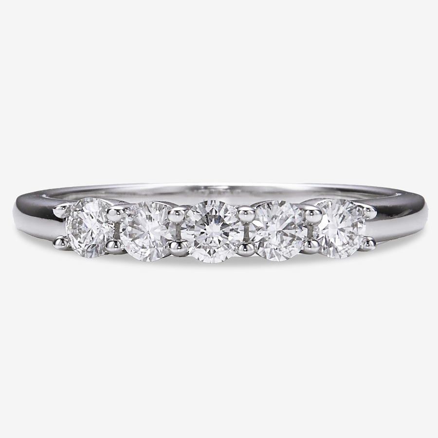 Image 116002.jpg, Product 116-002 / Price $2,199.99, 18K White Gold 0.48ctw Diamond 5 Stone Ring from The Vault on TSC.ca's Jewellery department