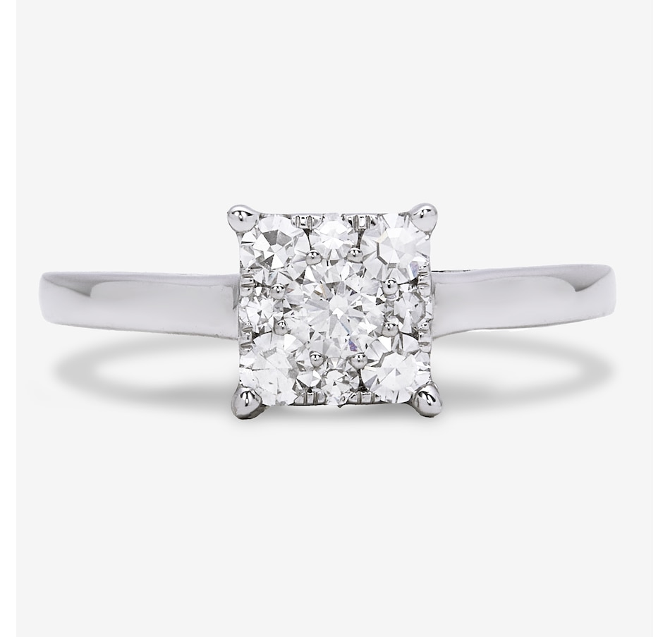 Image 116003.jpg, Product 116-003 / Price $1,999.99, 18K White Gold 0.49ctw Square Shape Diamond Ring from The Vault on TSC.ca's Jewellery department