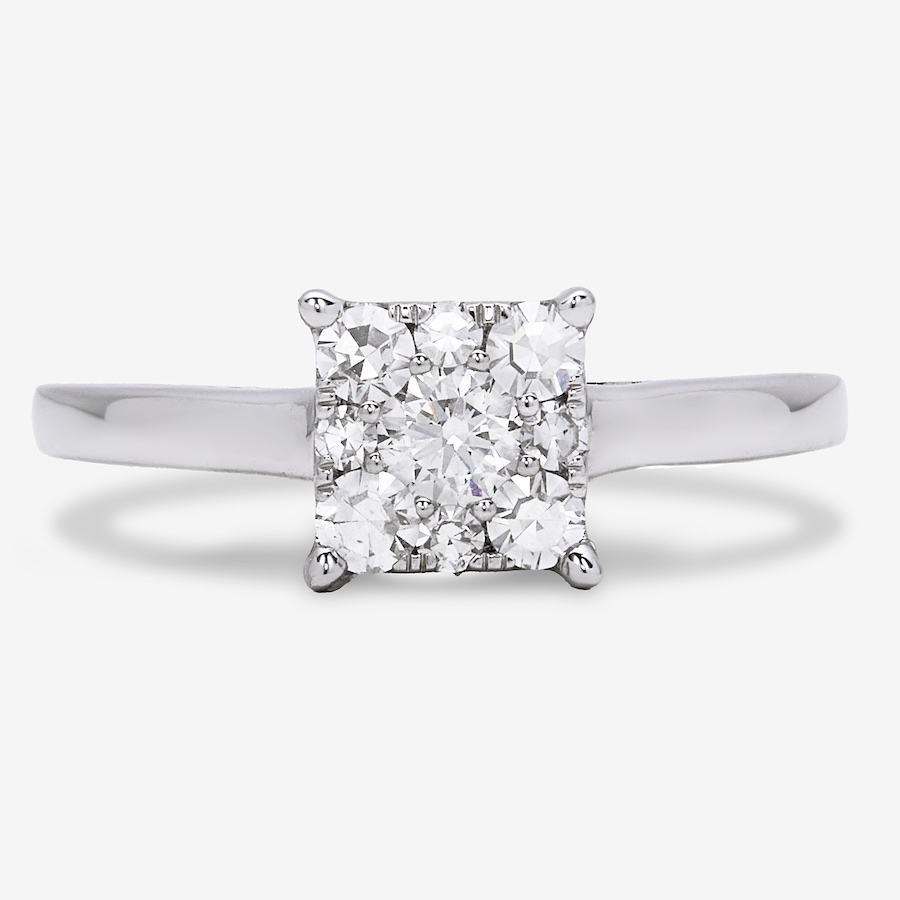 Image 116003.jpg, Product 116-003 / Price $2,299.99, 18K White Gold 0.49ctw Square Shape Diamond Ring from The Vault on TSC.ca's Jewellery department