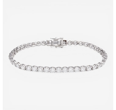 EVERA Diamonds Sterling Silver 10.00ctw Diamond Tennis Bracelet