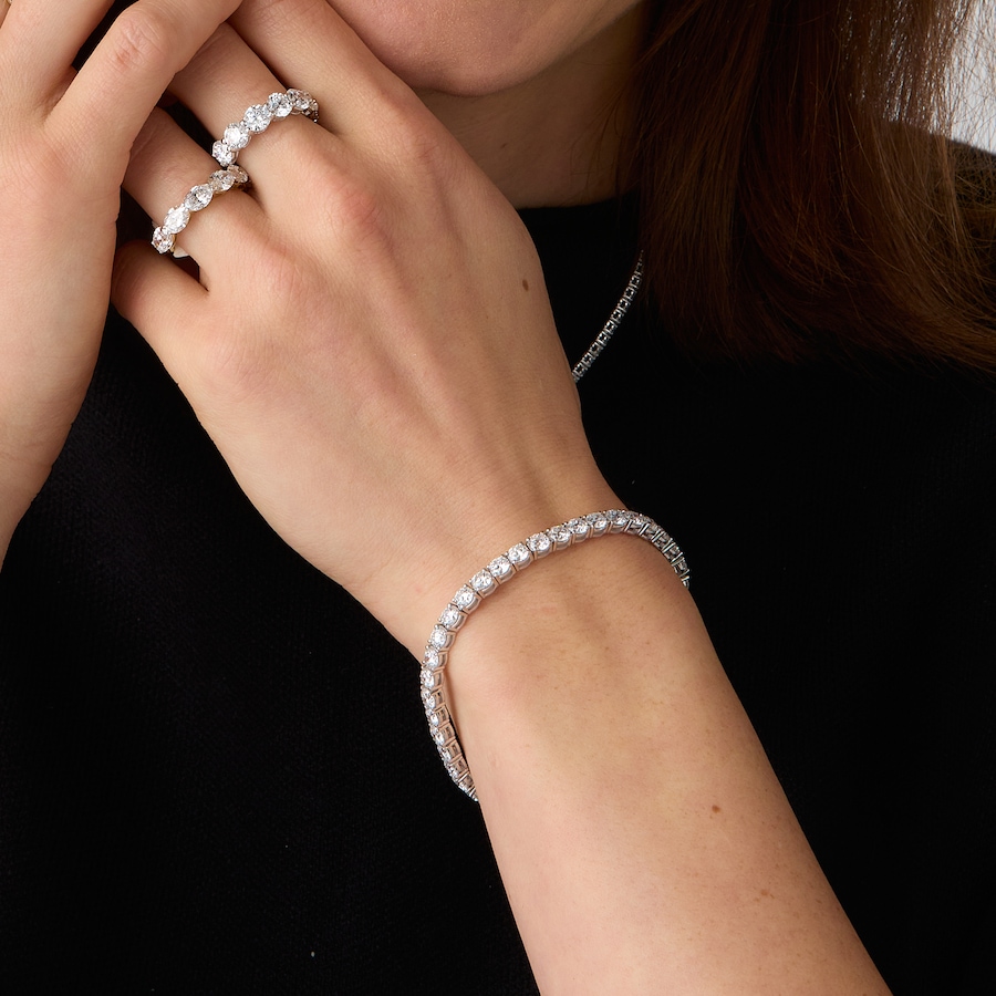 Image 116007_ALTMORE201.jpg, Product 116-007 / Price $4,899.99, EVERA Diamonds Sterling Silver Rhodium Plate 12.00ctw Diamond Tennis Bracelet from Evera Diamonds on TSC.ca's Jewellery department