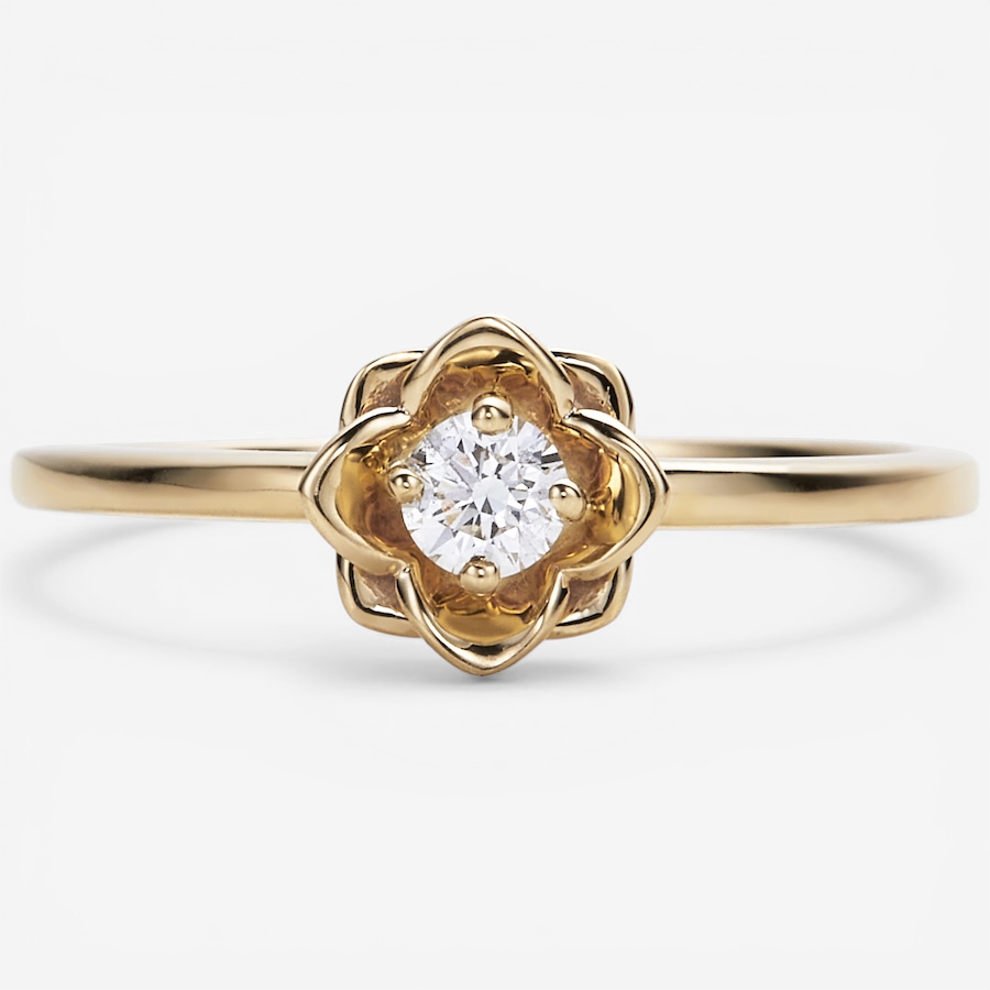 Image 116023.jpg, Product 116-023 / Price $1,399.99, Canadian Ice 10K Yellow Gold Flower Diamond Ring from Canadian Ice Diamonds on TSC.ca's Jewellery department