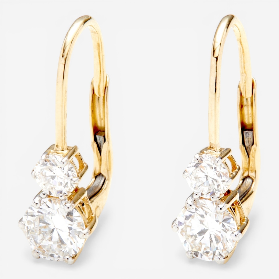 Image 116026_YG1P5.jpg, Product 116-026 / Price $2,399.99, EVERA Diamonds 14K Gold Diamond Leverback Earrings from Evera Diamonds on TSC.ca's Jewellery department