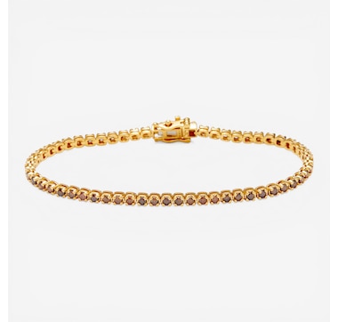 Colours of Diamonds Sterling Silver 2.00 ctw Coloured Diamond Tennis Bracelet