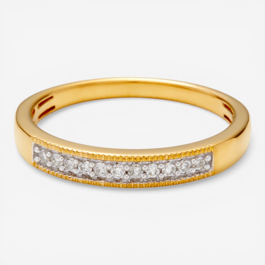 Image 116035.jpg, Product 116-035 / Price $119.99, EVERA Diamonds Sterling Silver 14K Yellow Gold Plate Diamond Band from Evera Diamonds on TSC.ca's Jewellery department