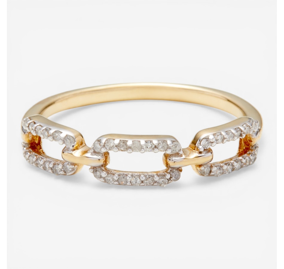 Image 116042.jpg, Product 116-042 / Price $749.99, EVERA Diamonds 10K Yellow Gold Diamond Link Design Ring from Evera Diamonds on TSC.ca's Jewellery department