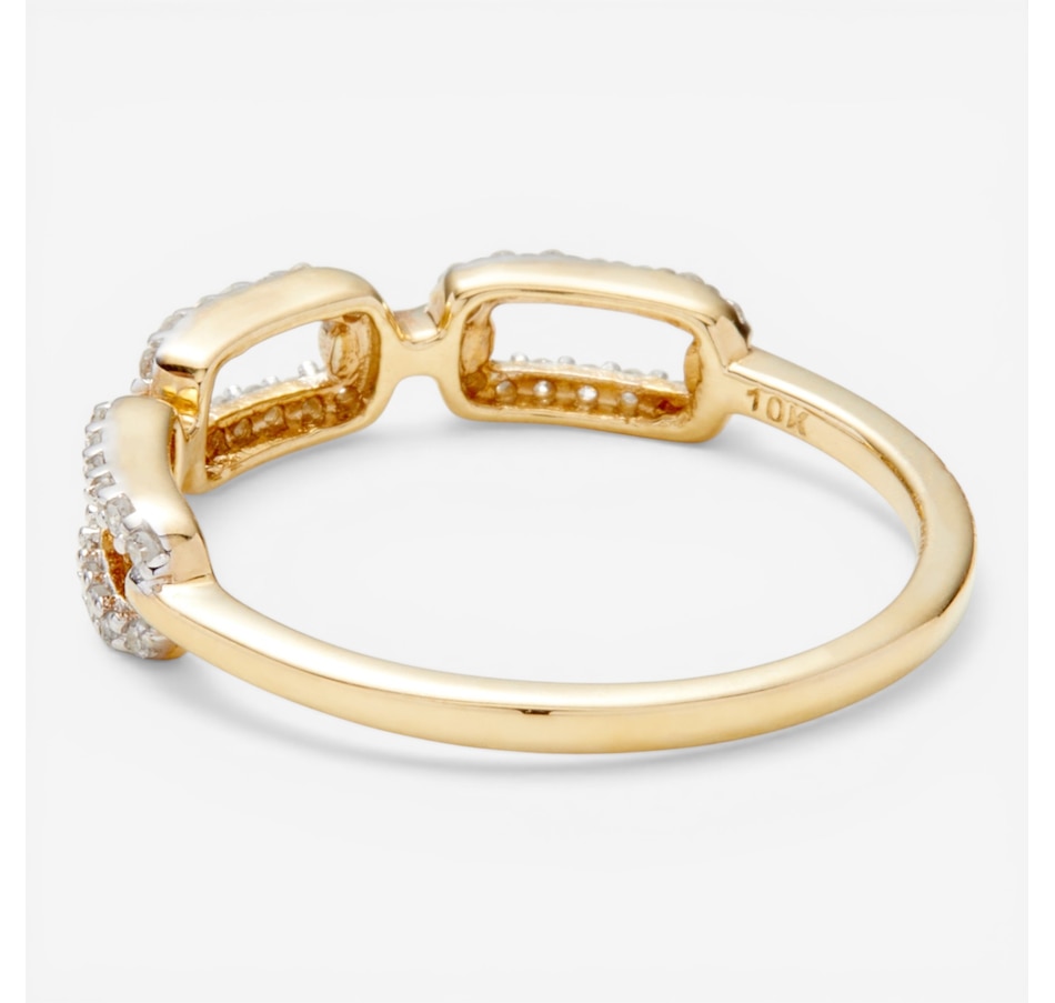 Image 116042_ALTMORE1.jpg, Product 116-042 / Price $749.99, EVERA Diamonds 10K Yellow Gold Diamond Link Design Ring from Evera Diamonds on TSC.ca's Jewellery department