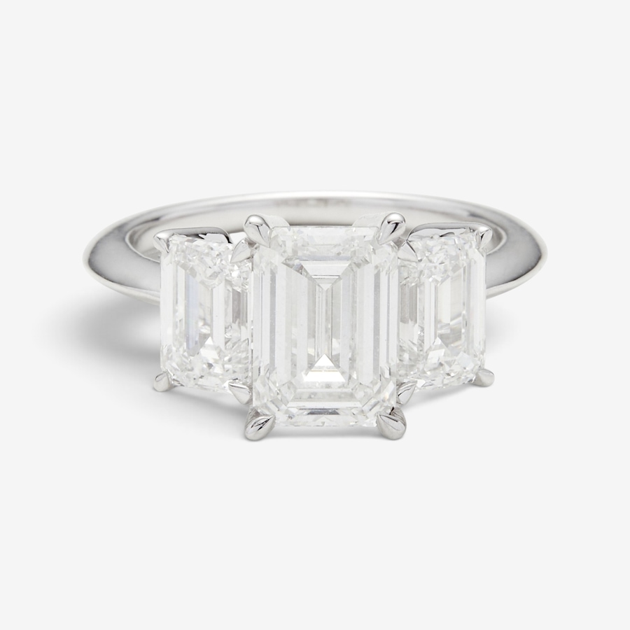 Image 116045.jpg, Product 116-045 / Price $6,399.99, EVERA Diamonds 18K White Gold Emerald Cut Trinity Ring from Evera Diamonds on TSC.ca's Jewellery department