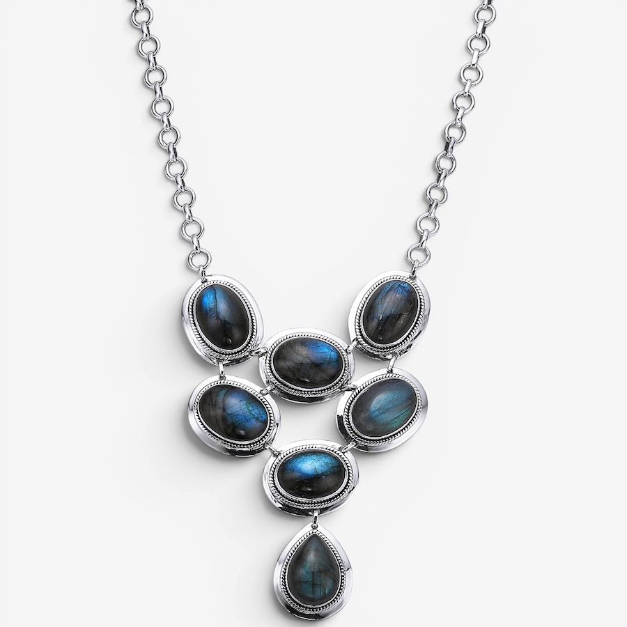 Image 116062.jpg, Product 116-062 / Price $599.99, Himalayan Gems Sterling Silver Special Edition Labradorite Disc Necklace from Himalayan Gems on TSC.ca's Jewellery department