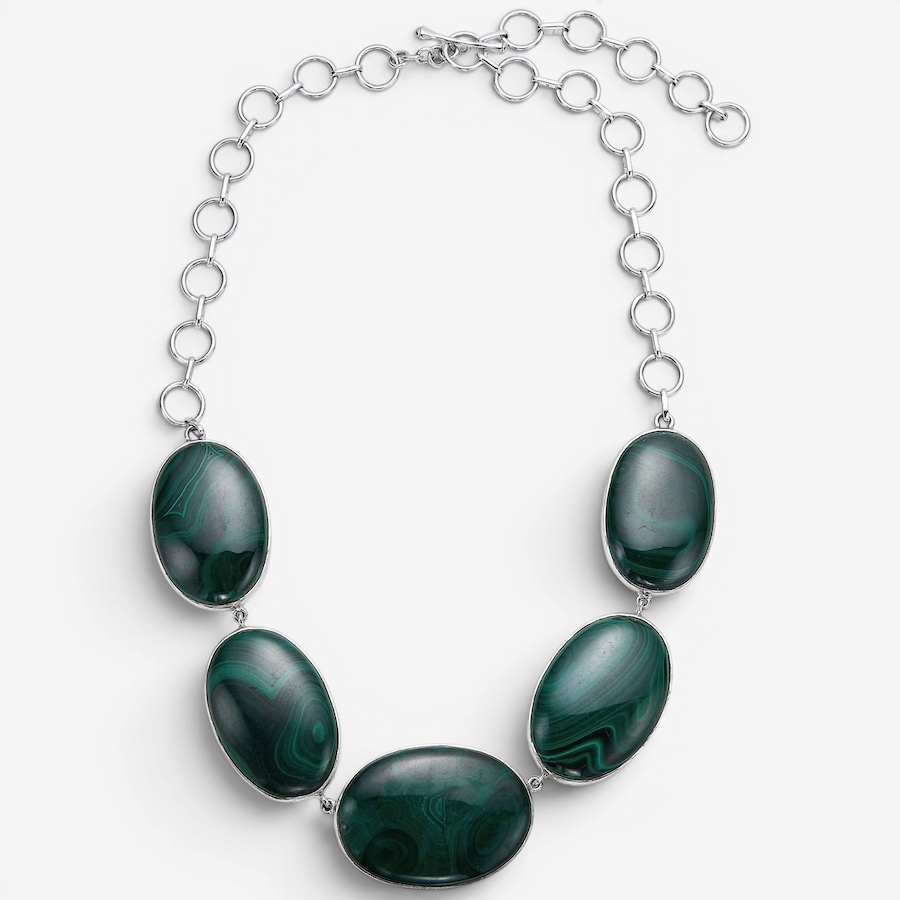 Image 116064.jpg, Product 116-064 / Price $1,129.99, Himalayan Gems Sterling Silver Special Edition Malachite Necklace from Himalayan Gems on TSC.ca's Jewellery department