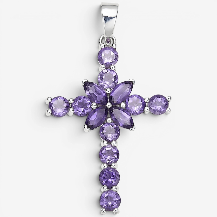 Image 116067_AMY.jpg, Product 116-067 / Price $279.99, Himalayan Gems Sterling Silver Gemstone Cross Pendant from Himalayan Gems on TSC.ca's Jewellery department