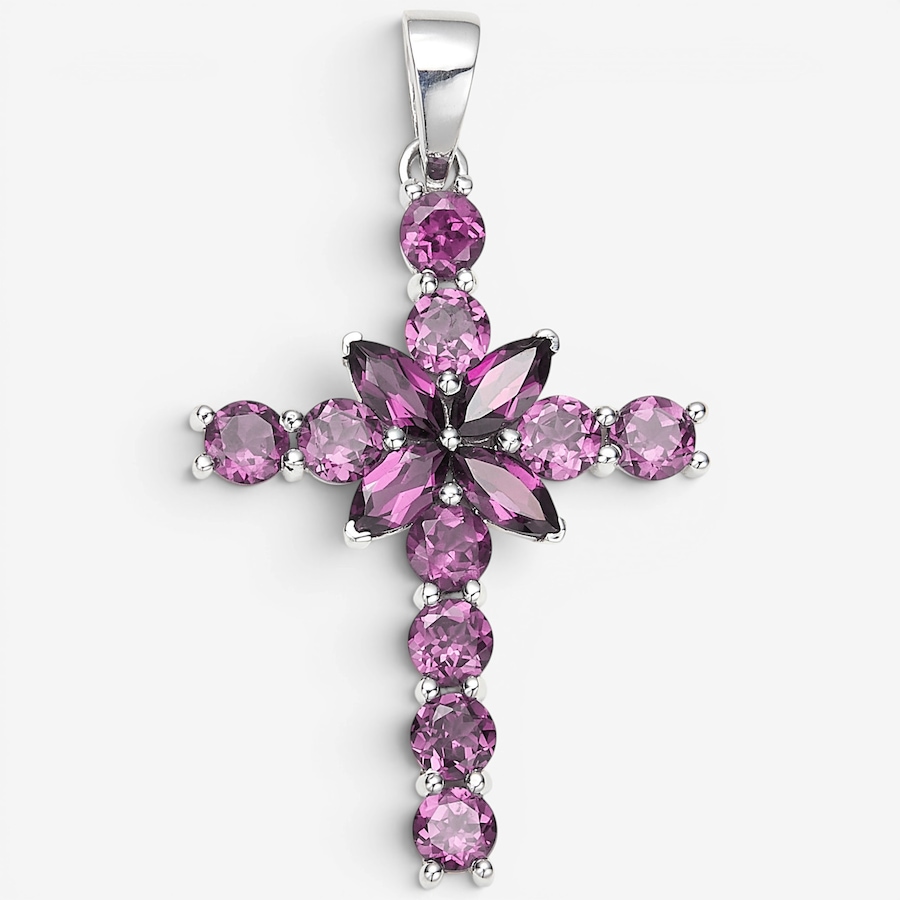 Image 116067_RHO.jpg, Product 116-067 / Price $279.99, Himalayan Gems Sterling Silver Gemstone Cross Pendant from Himalayan Gems on TSC.ca's Jewellery department