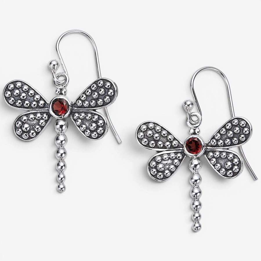 Image 116068_GAR.jpg, Product 116-068 / Price $249.99, Himalayan Gems Sterling Silver Dragonfly French Wire Earrings from Himalayan Gems on TSC.ca's Jewellery department