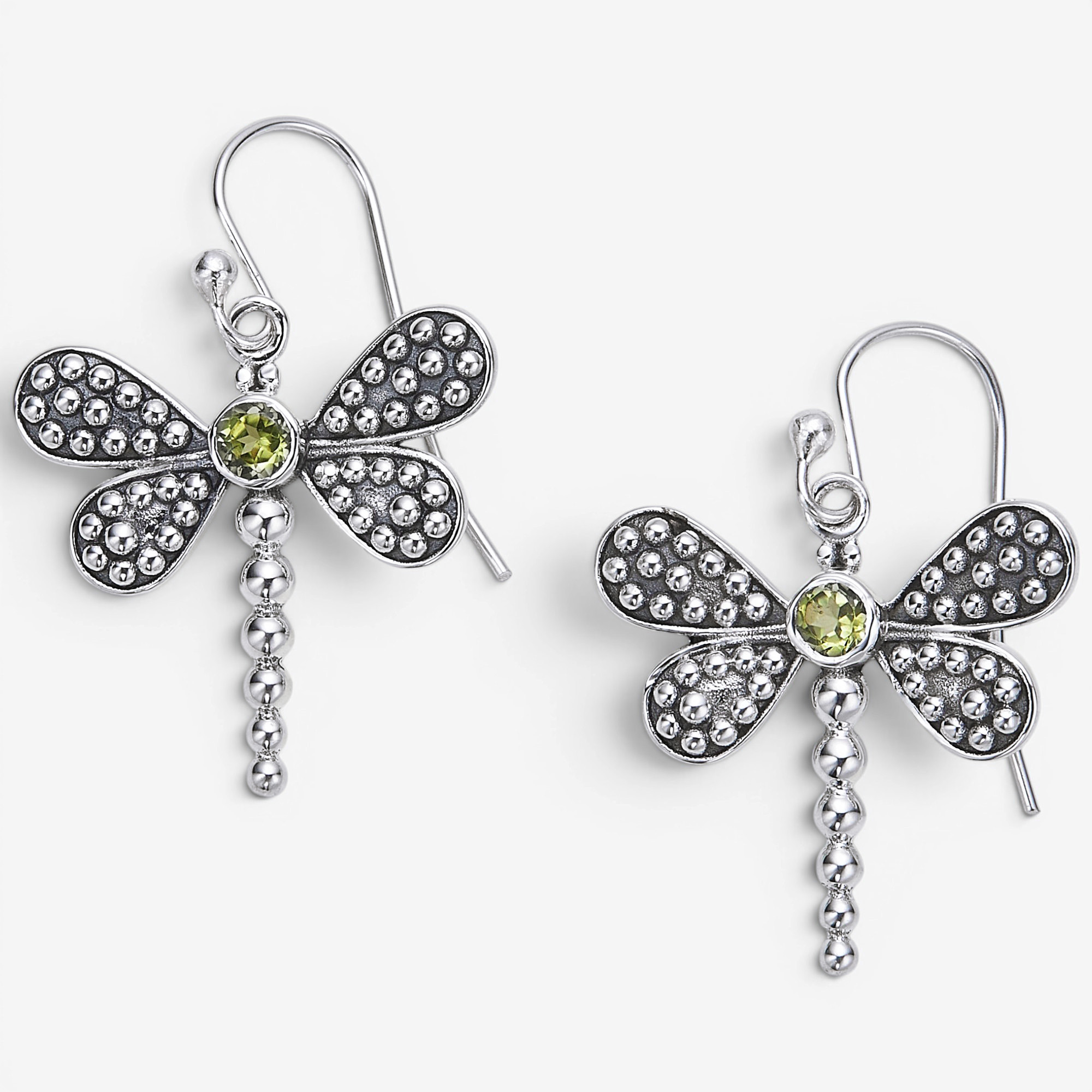 Himalayan Gems Sterling Silver Dragonfly French Wire Earrings - TSC.ca
