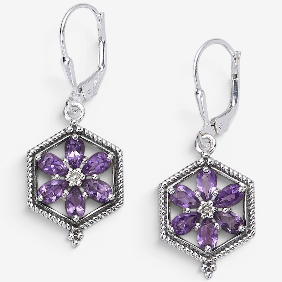 Image 116073_AMY.jpg, Product 116-073 / Price $229.99, Himalayan Gems Sterling Silver Gemstone Leverback Earrings from Himalayan Gems on TSC.ca's Jewellery department